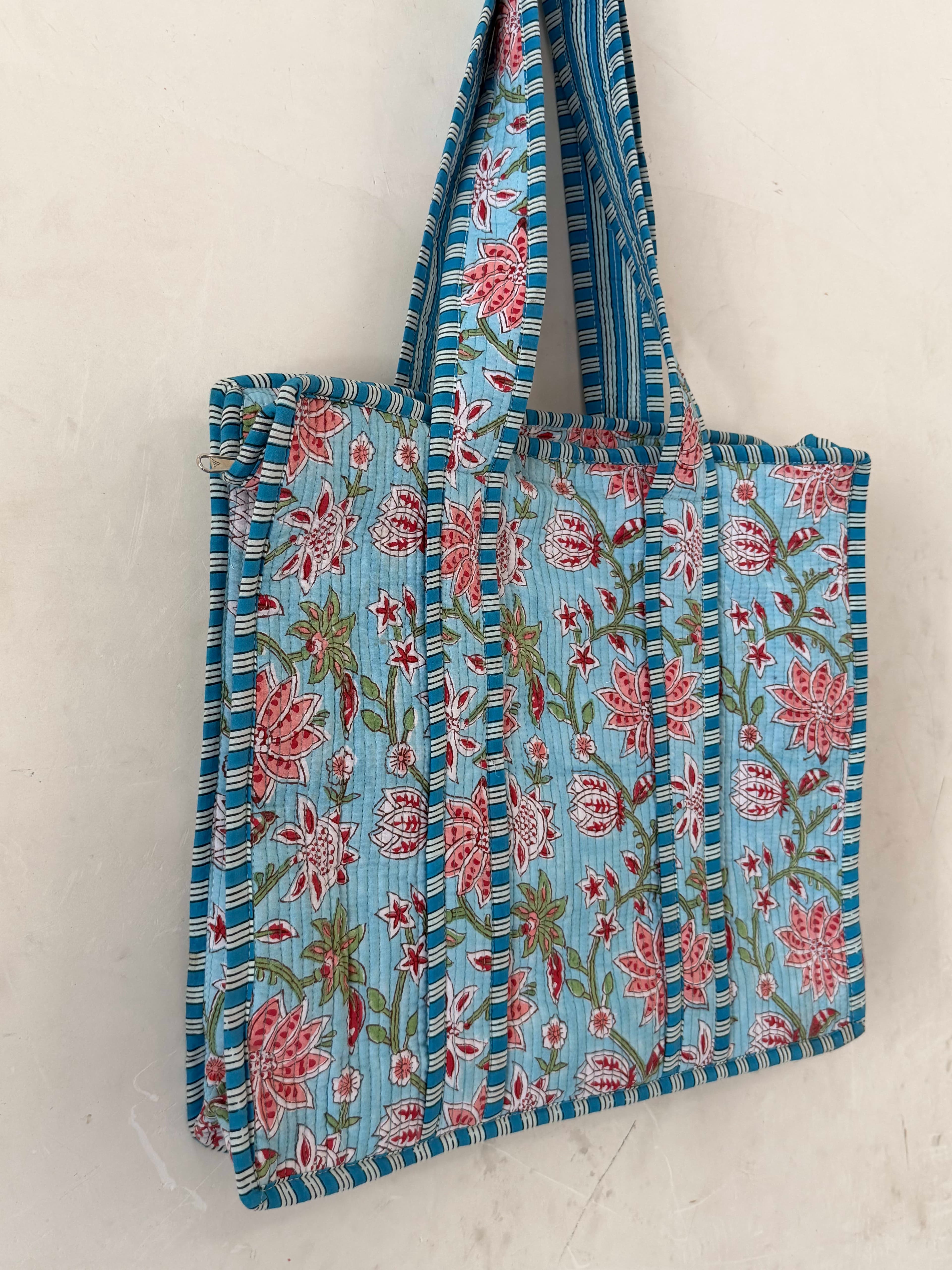 Red cotton Tote bags for Women Kvastram detail view